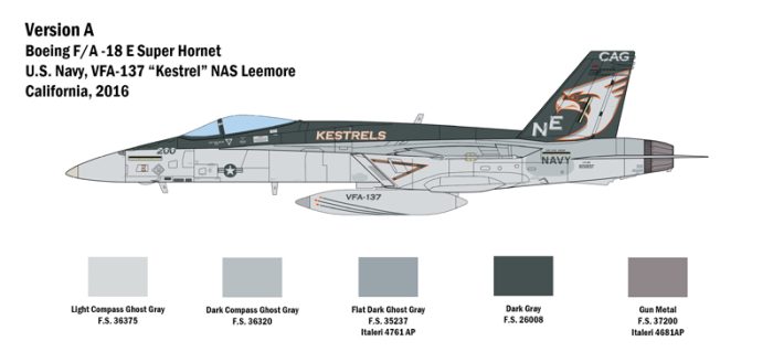 Aereo militare F-a 18E Superhornet kit italeri 1-48