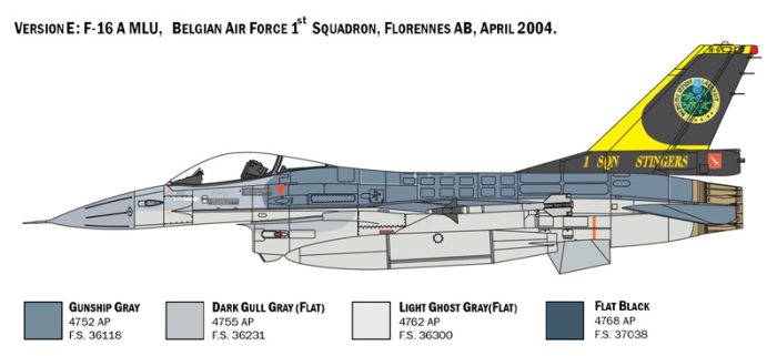 F16 A Fighting Falcon caccia bombardiere 1-48 italeri 2786