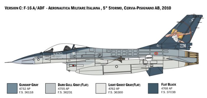 F16 A Fighting Falcon caccia bombardiere 1-48 italeri 2786