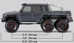 TRX-6 Mercedes-Benz G 63 AMG 6x6 Trail Crawler con Kit Luci-Nero