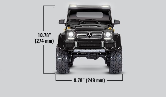 TRX-6 Mercedes-Benz G 63 AMG 6x6 Trail Crawler con Kit Luci-Nero