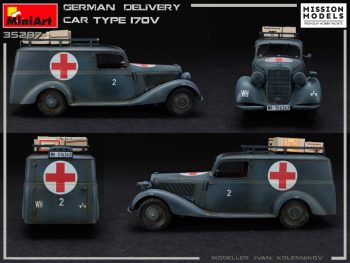 German Delivery Car Crocerossa kit Miniart 1-35