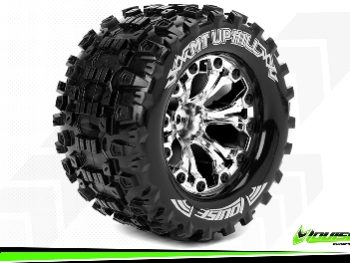 Louise RC - MT-UPHILL - 1-10 Monster Truck Tire Set - Mounted - Sport - Chrome 2.8  LR-T3204SC