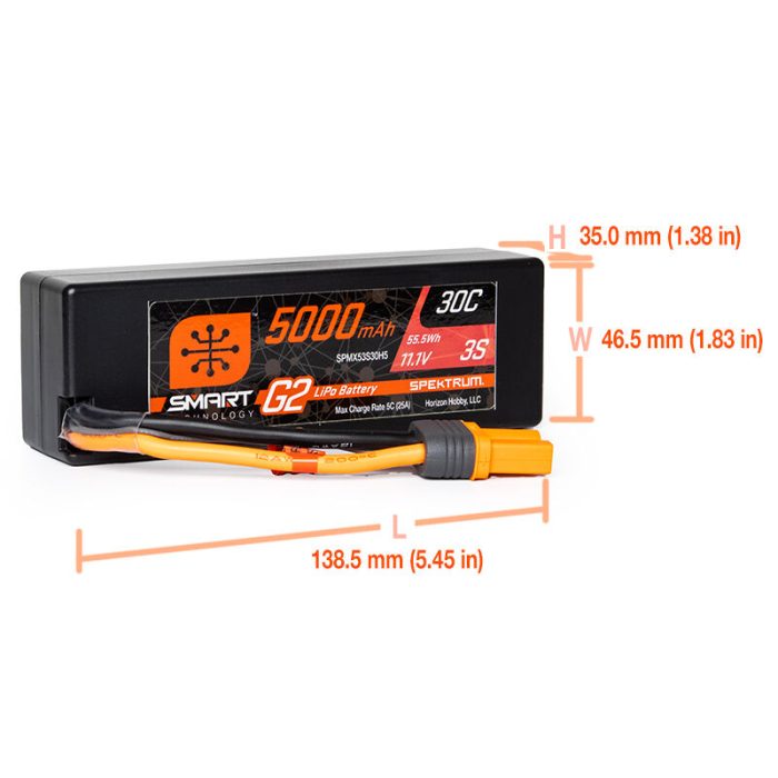 Batteria LIPO G2 5000Mah 11,1V 3s IC5