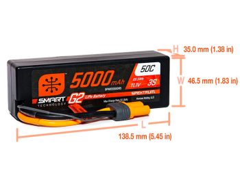 Batteria LIPO G2 5000 3s 11,1V 50c IC5