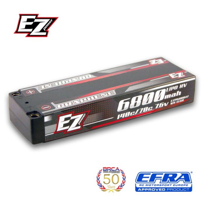 Lipo batteria Graphene 2s 140c 6800 Ezpower 5mm