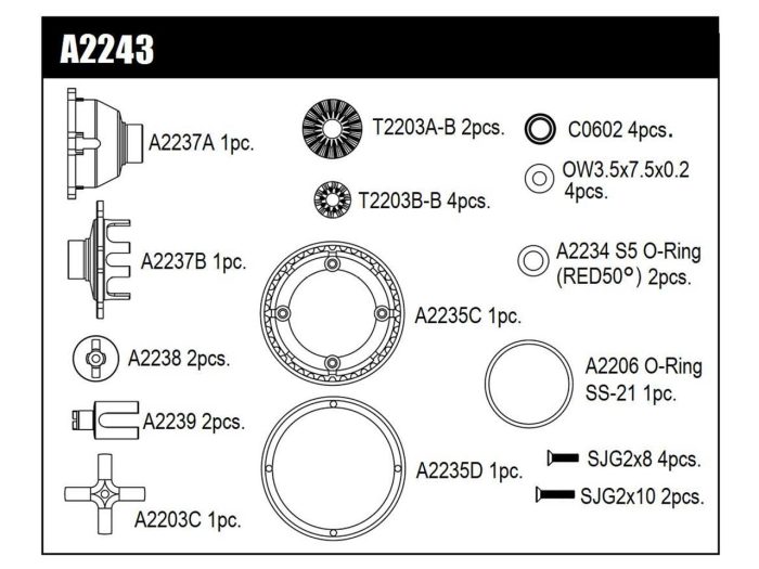 SET DIFFERENZIALE COMPLETO mtc2