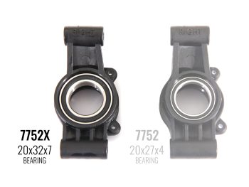 Porta mozzi Psteriori Xmaxx Dx-SX per cuscinetti 20-32-7