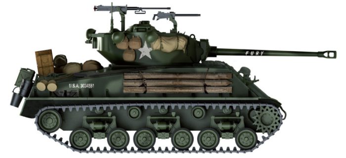 M4A3E8 Sherman  Fury 1-35 kit italer carro armato