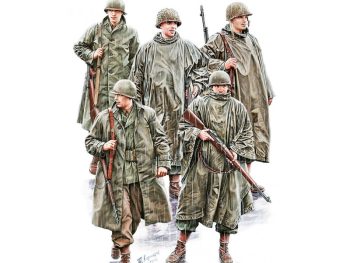 US Soldiers Rainwear 1-35 soldati americani