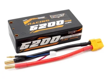 batteria lipo 2s 5200mah shorty hard case